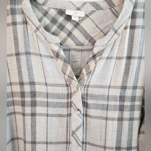 J.JILL/TUNIC/SZ L/GRAY & CREME